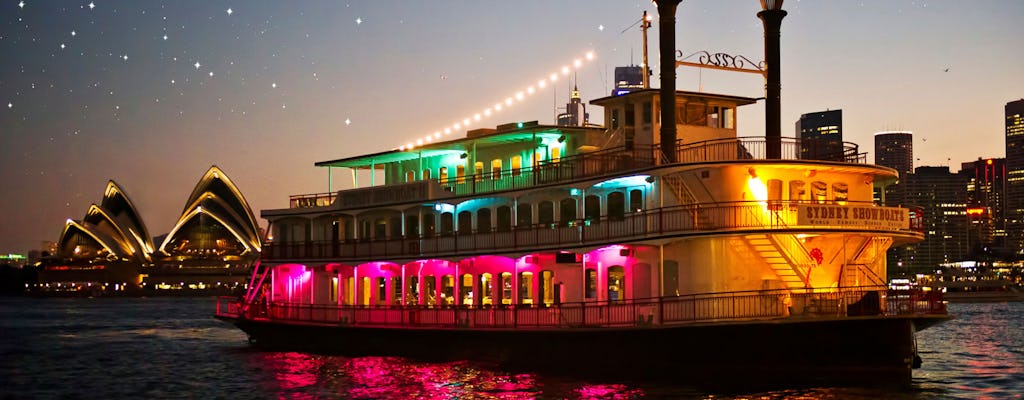 Sydney showboat dinner cruise with 3-course menu and show