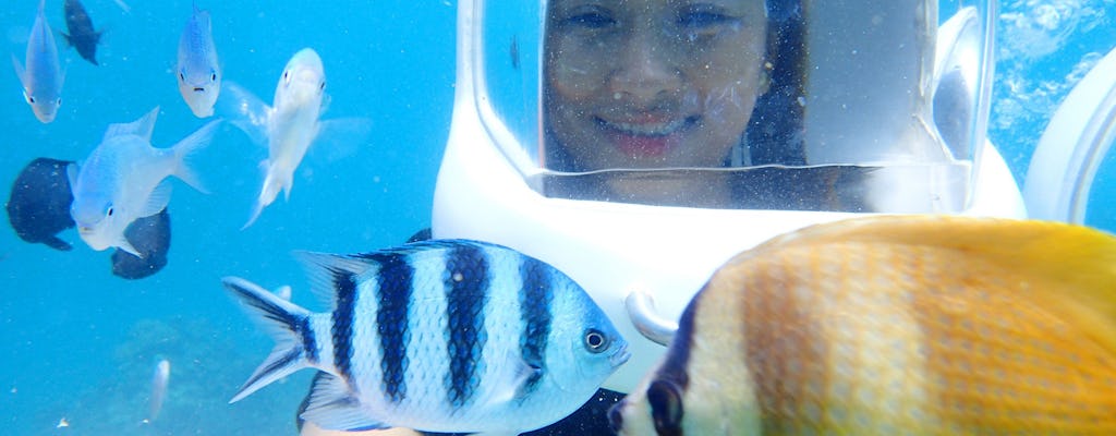 Faça um passeio de mergulho com capacete em Boracay