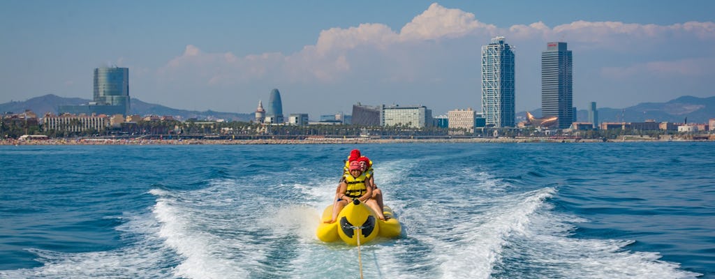 Bananenboot-Herausforderung in Barcelona