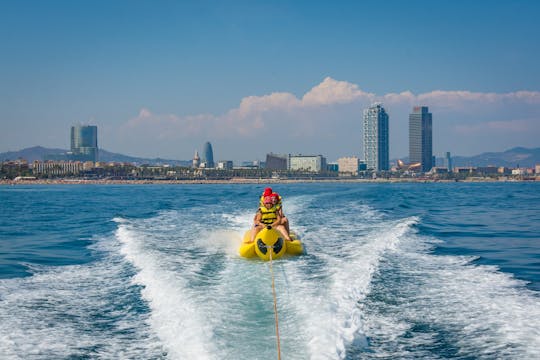 Banana boat challenge in Barcelona