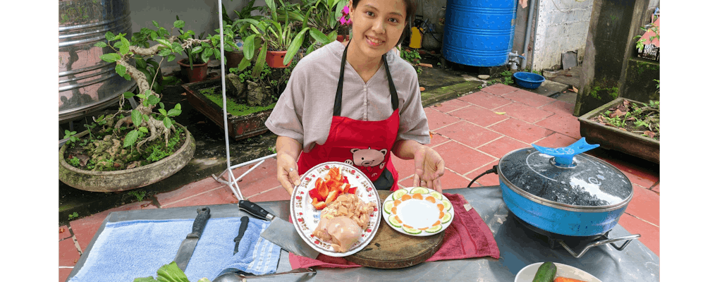 Aula online de culinária tradicional vietnamita