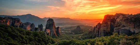 Tour des Météores au coucher du soleil