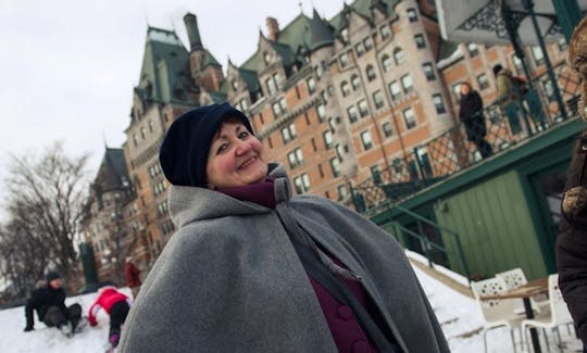 Kerstwandeling in het oude Quebec