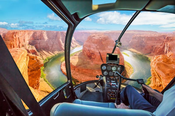 Helicopter tour of the South Rim of the Grand Canyon