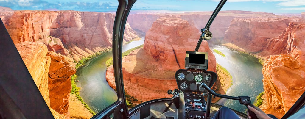 Helikoptervlucht over de South Rim van de Grand Canyon