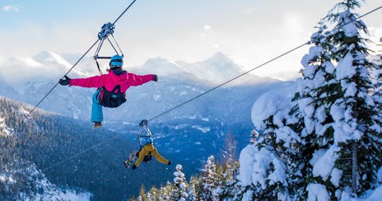 Fly down the Superfly Zipline - winter edition