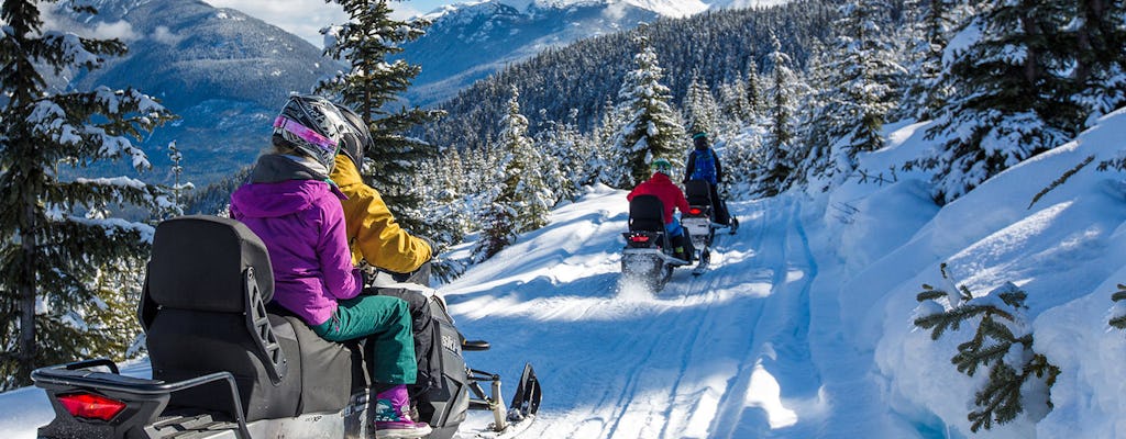 Whistler snowmobiling over fresh tracks - beginner morning tour