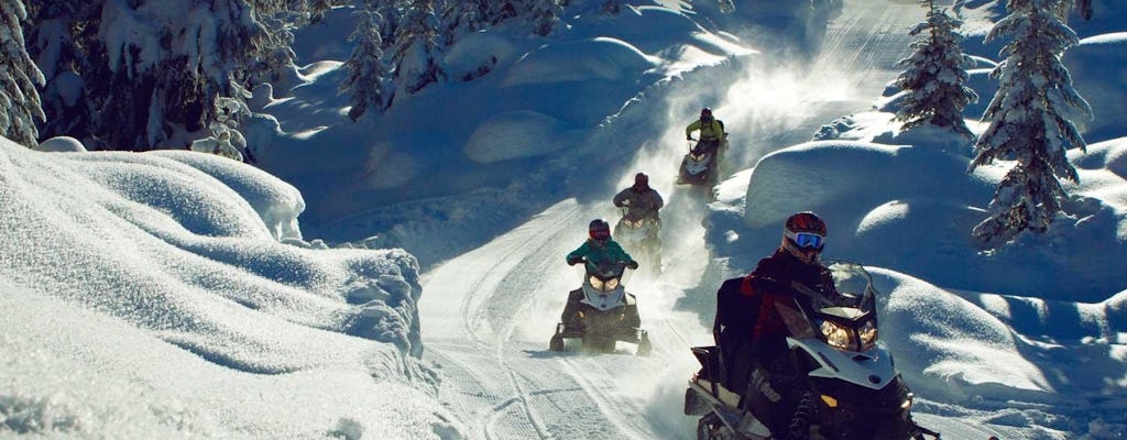 Motos de nieve en Whistler en la naturaleza - Tour intermedio