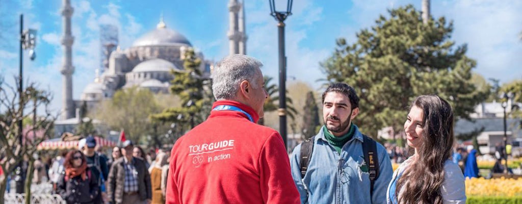 Visite à pied en petit groupe de Sainte-Sophie, de la Mosquée bleue et du jardin du palais de Topkapi avec un guide local