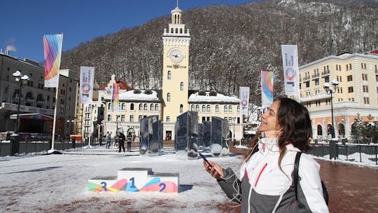 Krasnaya Polyana: Selbstgeführte Audiotour mit Seilbahntickets