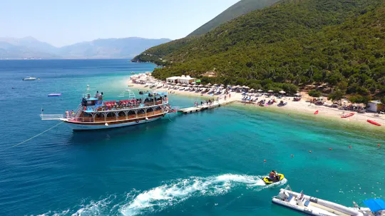 Boottocht van Vlorë naar de baai van Karaburun, Albanië
