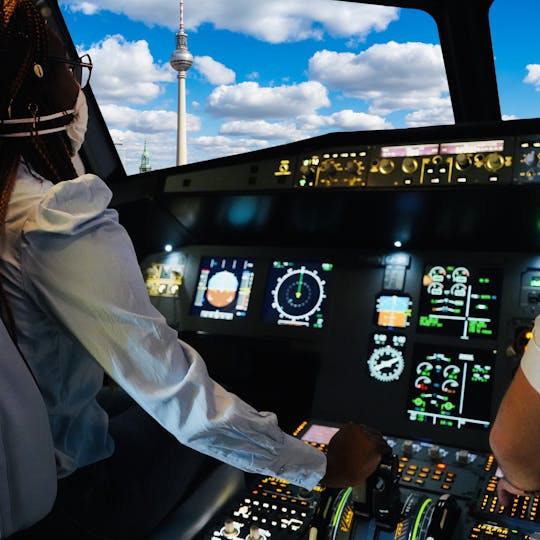 Airplane flight simulator experience in Bordeaux