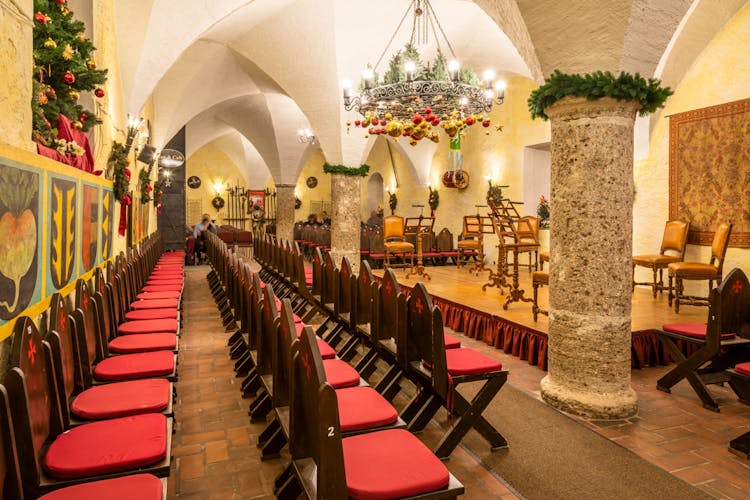 Dinner and Best of Mozart concert at historic fortress in Salzburg