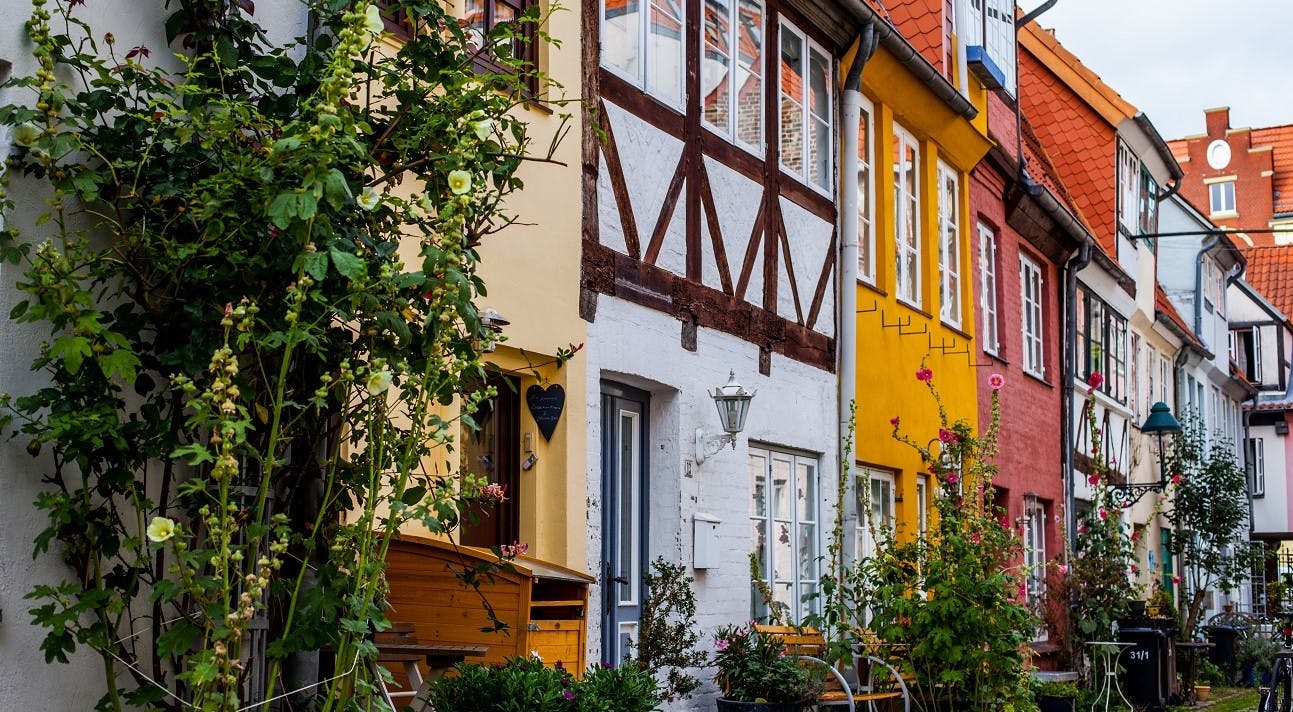 Gangen en binnenplaatsen privéwandeling in Lübeck
