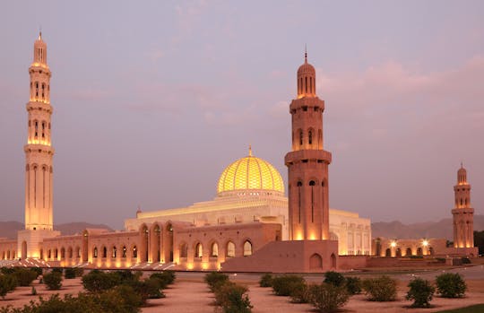 Passeio noturno pela cidade de Muscat com jantar tradicional