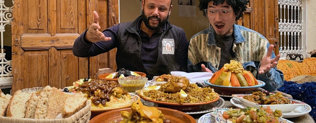 Proeverij van eten in Rabat