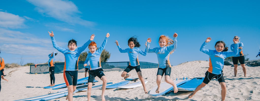 Introducción a la sesión de surf solo para niños