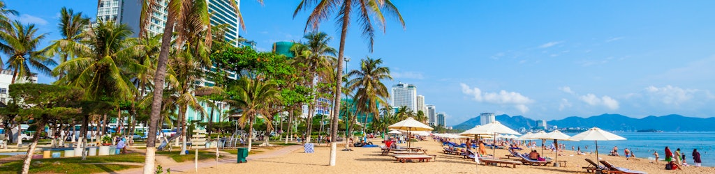 Nha Trang, set against a stunning backdrop of white sandy beaches, verdant mountains, and untouched islands.