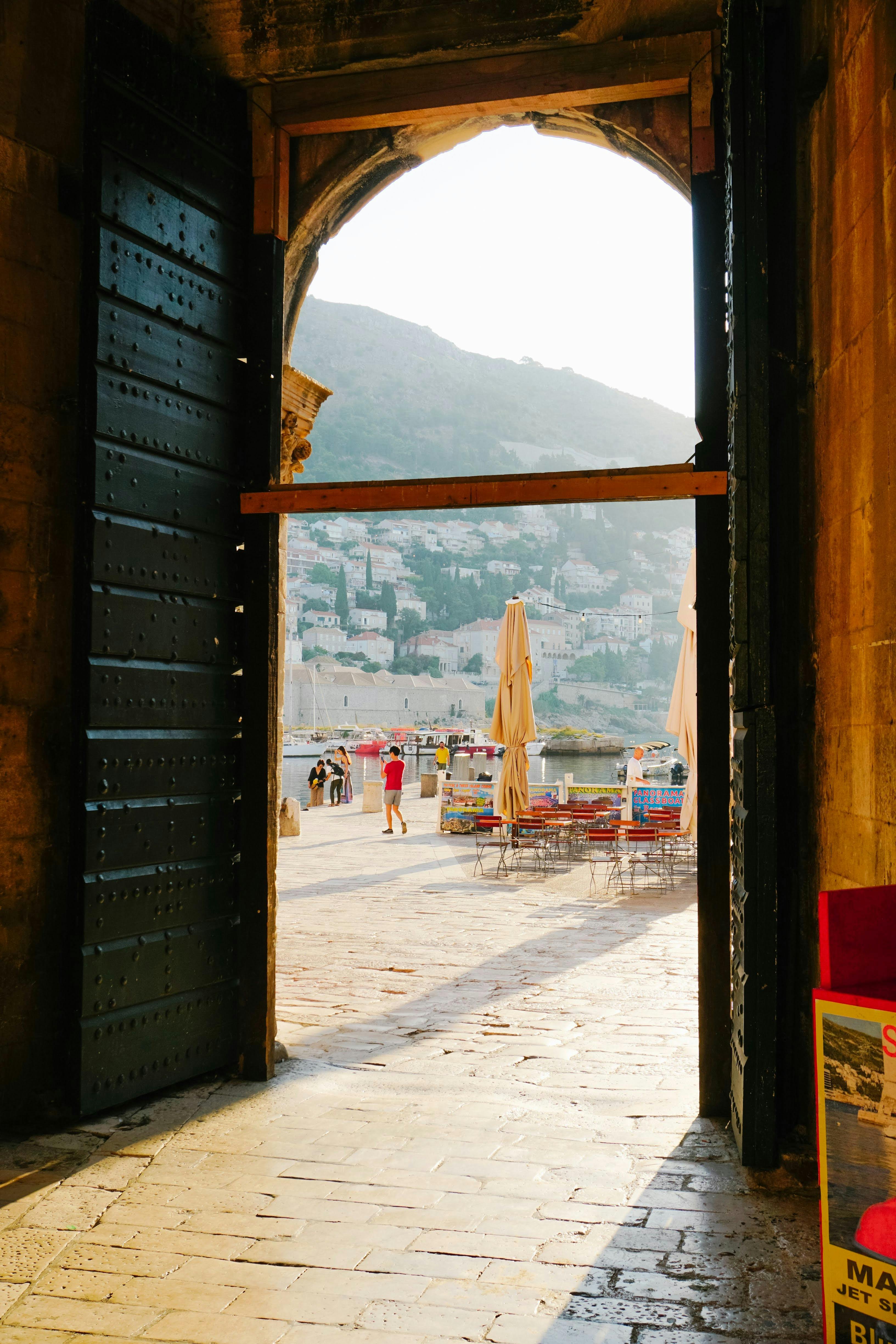 The awakening of Dubrovnik and first morning coffee