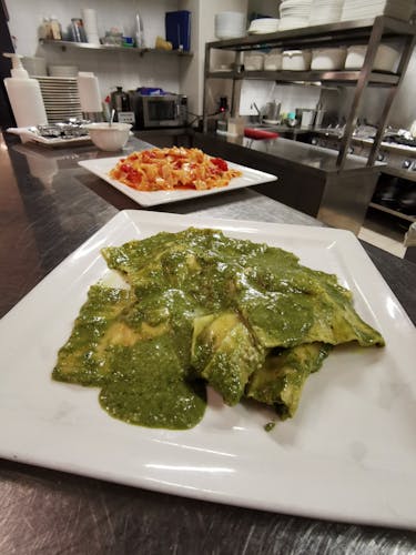 Naples fresh pasta and ravioli lesson in authentic restaurant