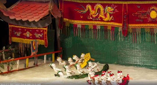 Vietnamese Water Puppet evening show with dinner from Hoi An