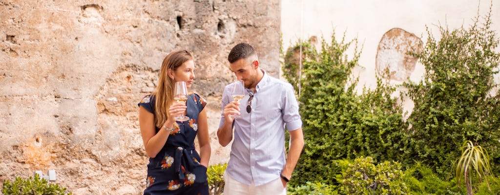 Città vecchia di Valencia con tapas e vino in un monumento dell'XI secolo