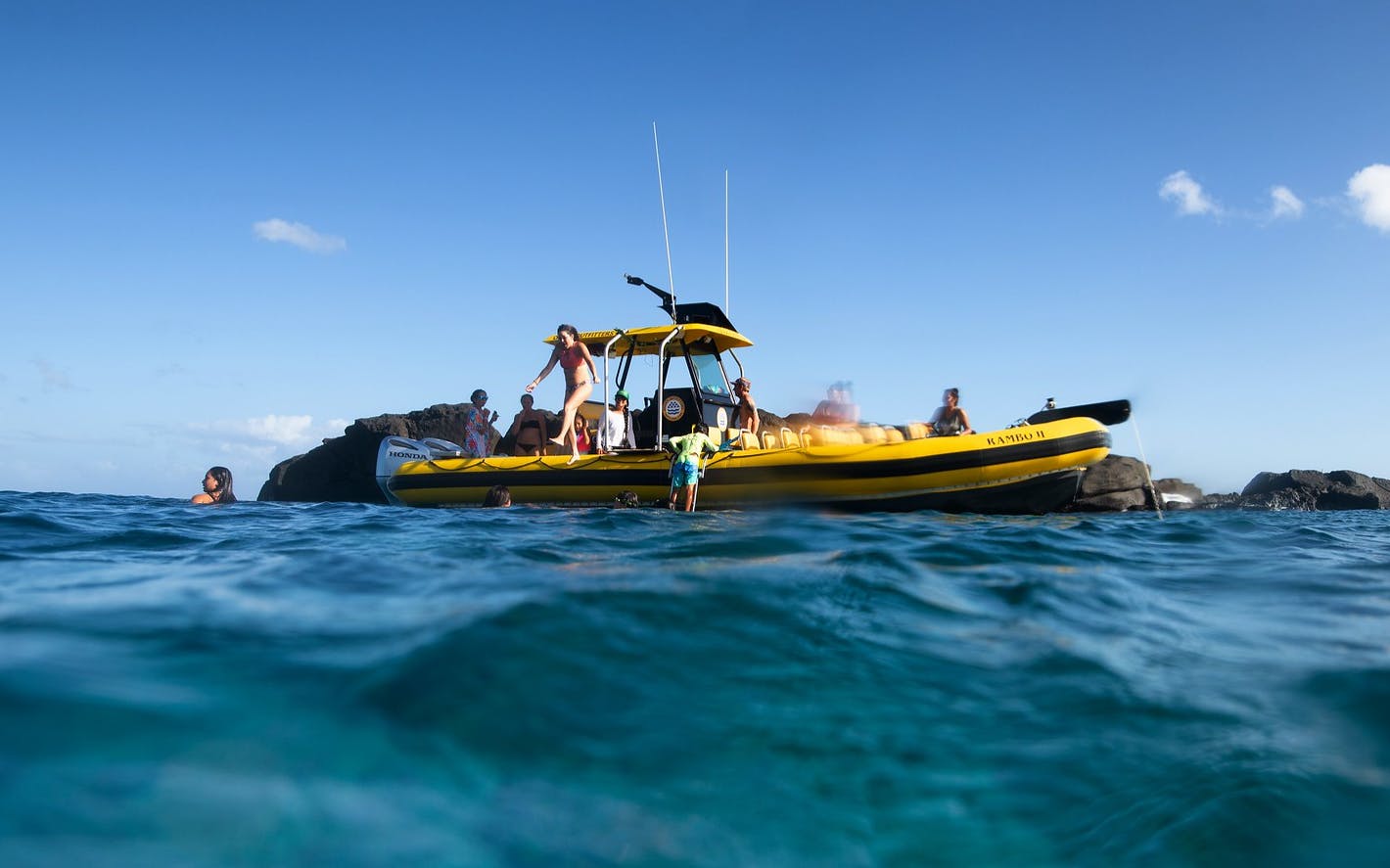 Privater Bootscharter an der Nordküste von Oahu