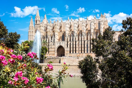 Entrance to Palma Cathedral La Seu