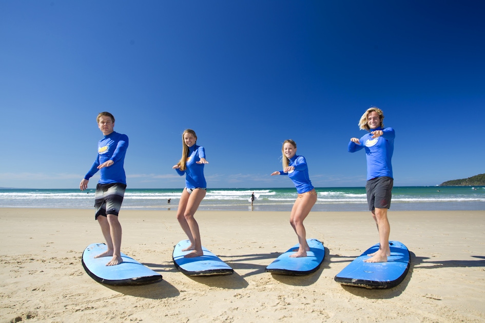 Surfing lesson for beginners at Anglesea musement