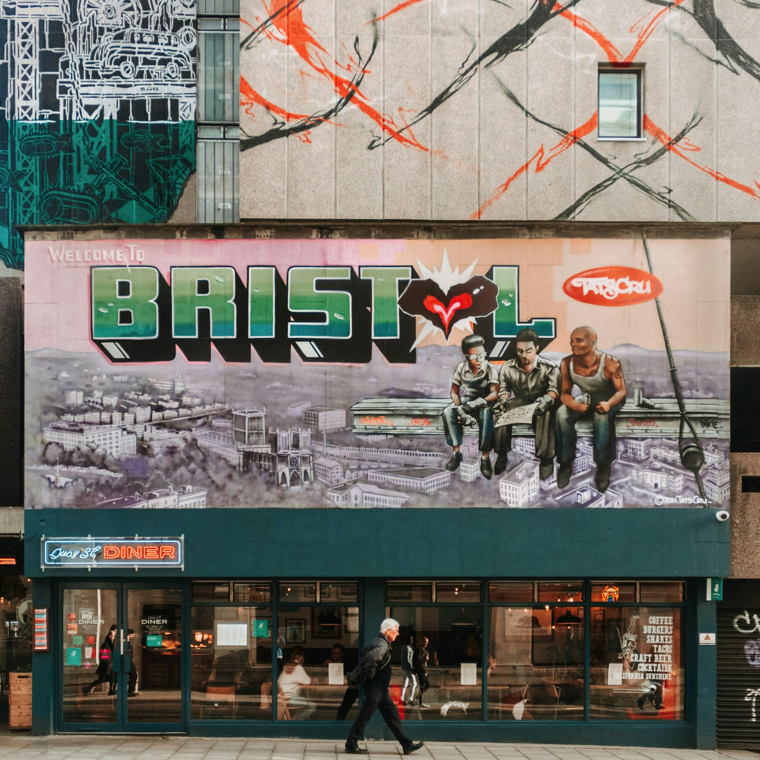 Bristol Street Art met Banksy en Capital of Graffiti verkenningsspel