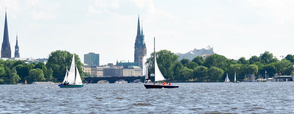 Sailing trip with two-mast sailing cutter on the Alster in Hamburg