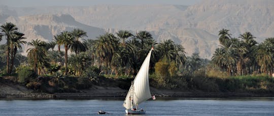 Sunset Banana Island Nil-Erlebnis an Bord einer Feluke von Luxor