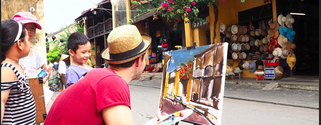 Hoi An-stadstour en schildercursus erfgoed met lokale kunstenaar