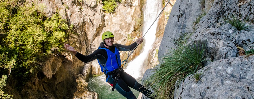 Extreme canyoning on the river Cetina