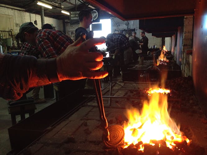 Guided forging hot steel class in Footscray