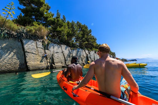 Guided kayaking tour with snorkeling stops from Split