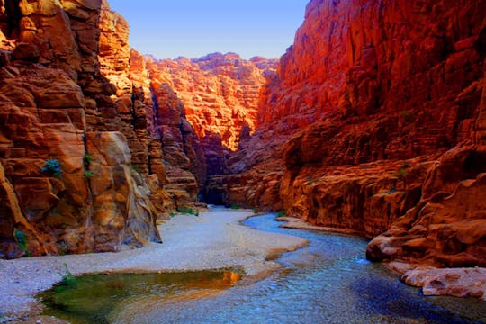 Wadi Mujib Siq Trail experiência de caminhada autoguiada do Mar Morto