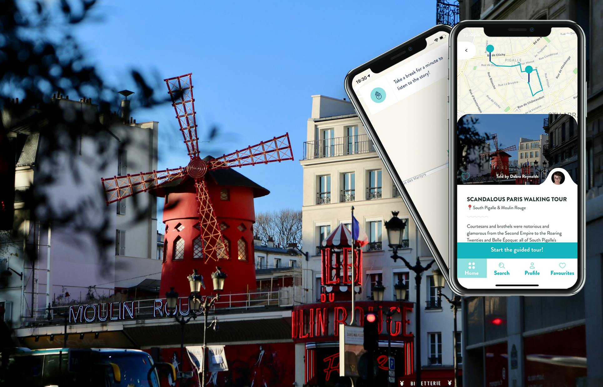 Skandalöse Paris-Tour mit Reiseführer auf Ihrem Smartphone