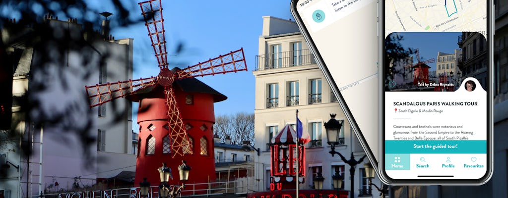 Visite du Paris scandaleux avec un guide sur votre smartphone
