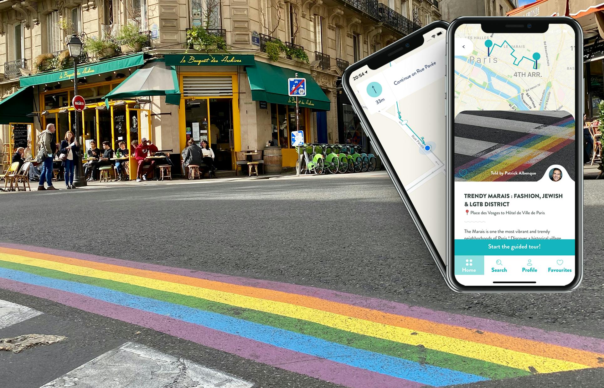 Trendy Marais tour with guide on your smartphone