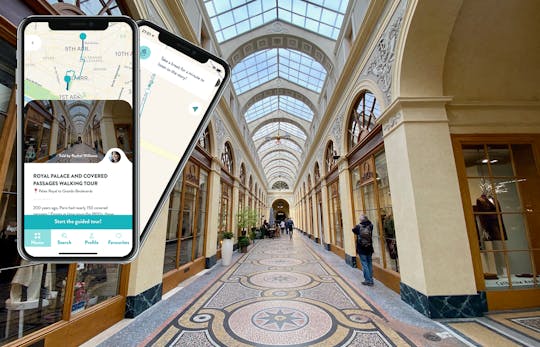 Smart wandeling langs het Koninklijk Paleis en overdekte passages met behulp van een app op je smartphone