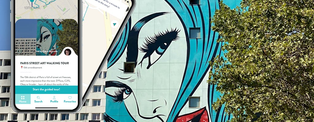 Tour de arte callejero de París con guía en su teléfono inteligente