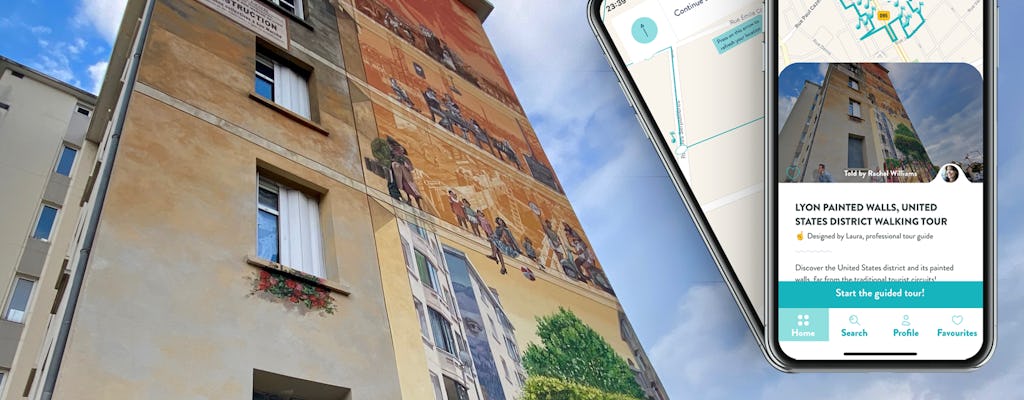 Audio tour dei murales nel quartiere degli Stati Uniti di Lione sul tuo smartphone