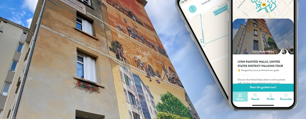 Visite audioguidée des fresques murales du quartier des États-Unis à Lyon sur votre smartphone