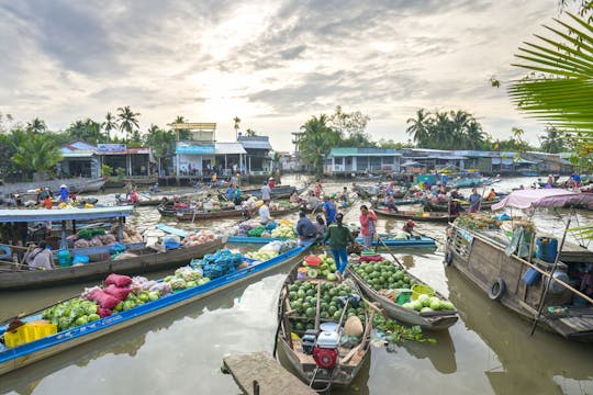 Eendaagse tour van de drijvende markt van Cai Rang