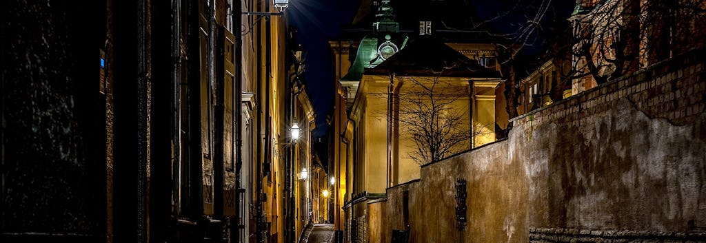 Os fantasmas de Estocolmo em um passeio a pé de Gamla Stan