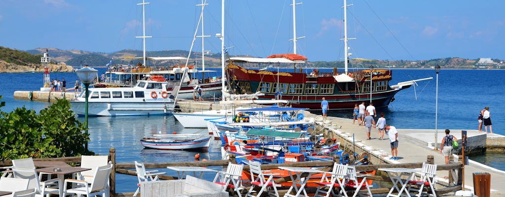 Excursion en bateau sur l'île d'Ammouliani et le lagon Bleu