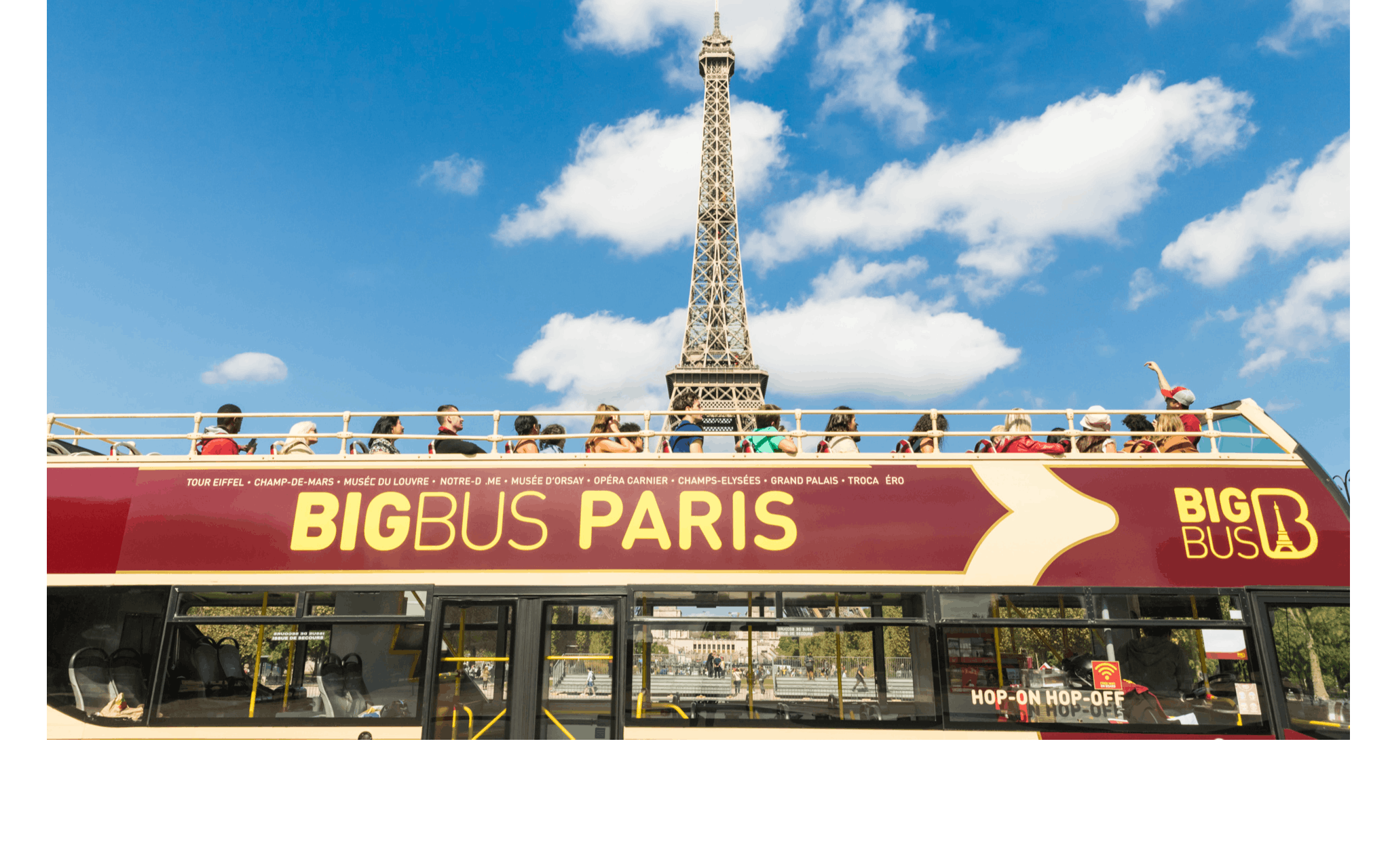 Excursão Big Bus hop-on hop-off de 48 horas em Paris com cruzeiro panorâmico no rio