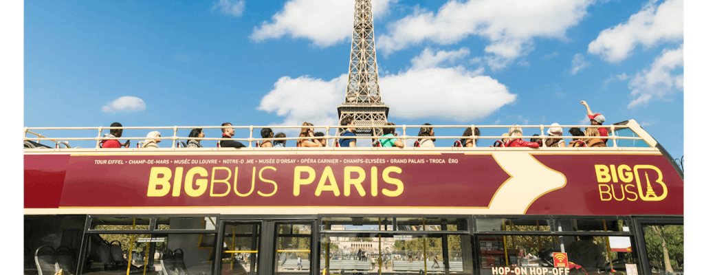 Recorrido de 48 horas en Big Bus con paradas libres por París con crucero panorámico por el río