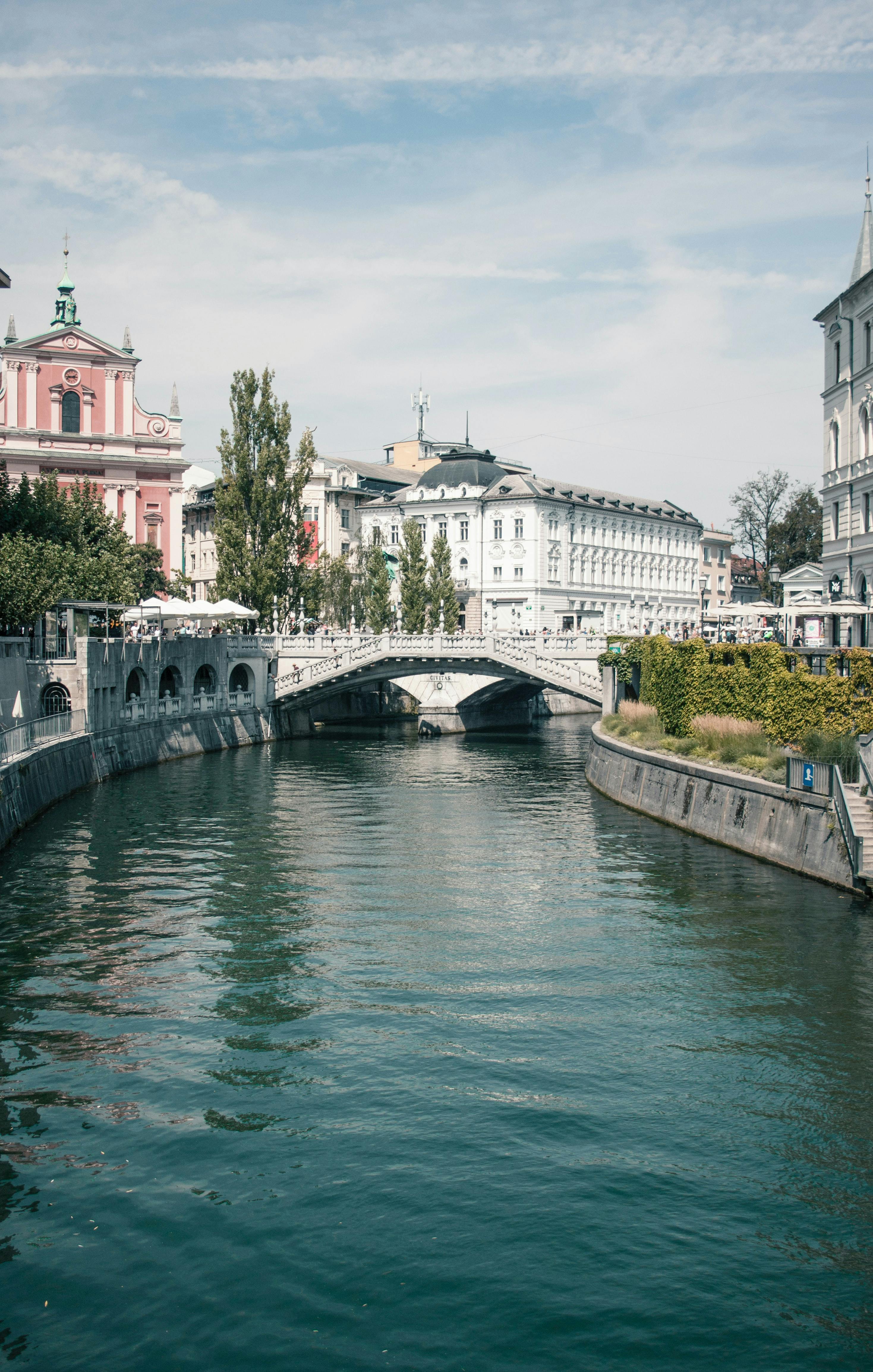 Fotogenes Ljubljana mit einem Einheimischen